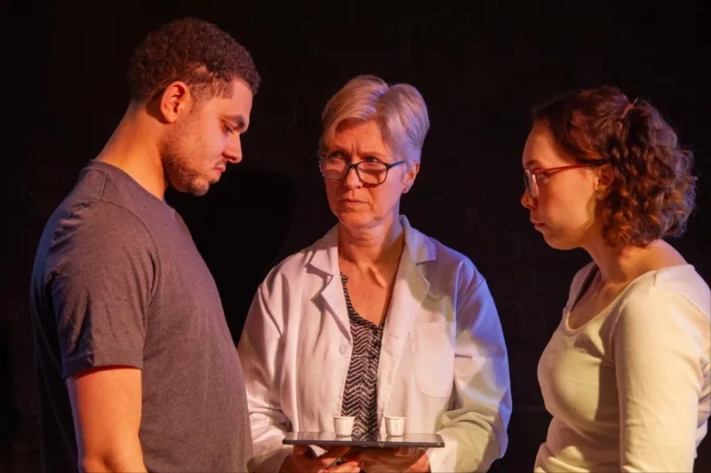 Susan Doran, Heather Striplin and Ben Farquharson in The Effect